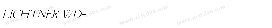 Lichtner Wd字体转换